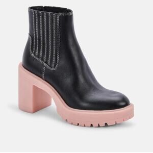 ^NWOT Dolce Vita Women's Caster H2o Fashion Boot Black/Pink - 8.5